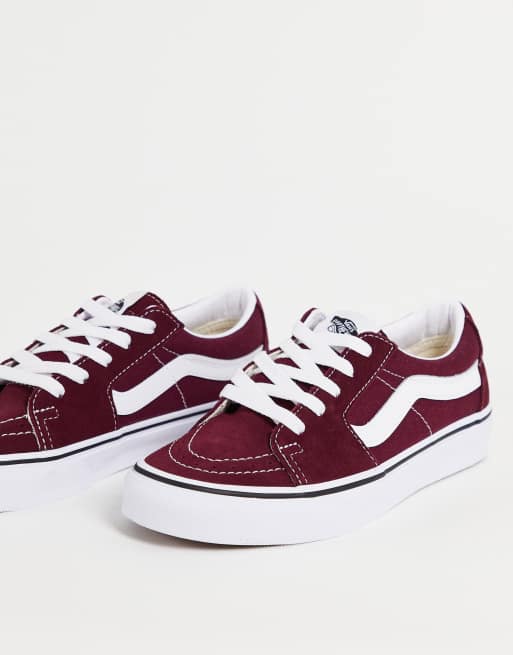 Vans sk8 on sale low burgundy