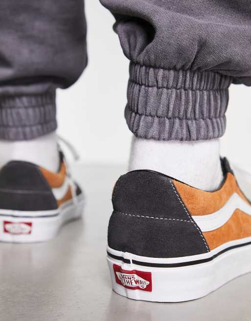 Orange vans best sale on feet