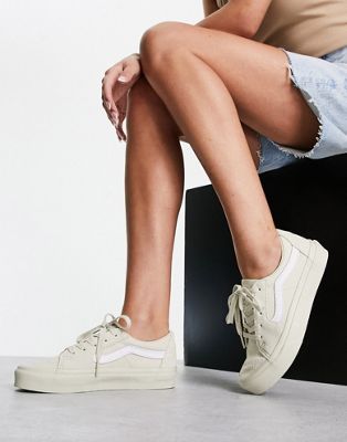 Vans SK8-Low sneakers in off white/ white  - ASOS Price Checker