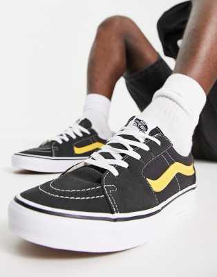 Vans SK8-Low Utility Pop trainers in black and yellow ASOS