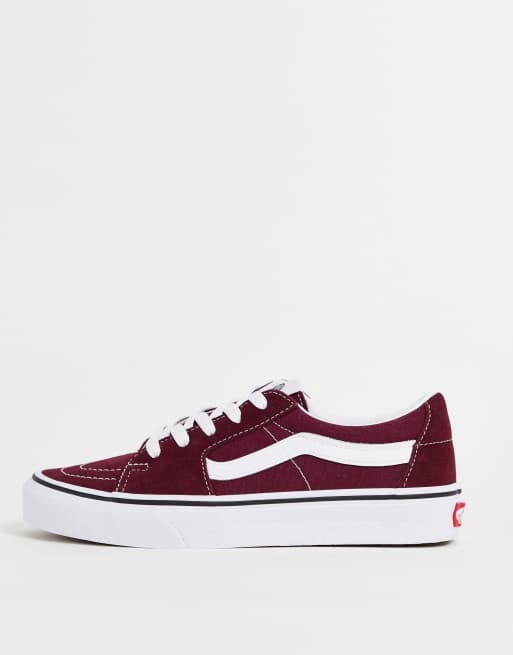 Vans – SK8-Low – Vinröda sneakers med låga skaft
