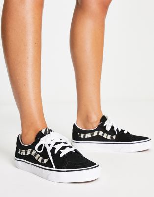 Vans SK8-Low zebra print sneakers in black/white  - ASOS Price Checker