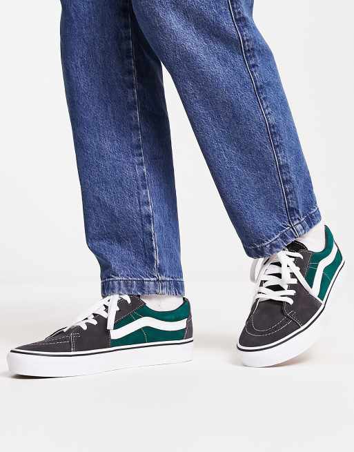 Vans – Sk8-Low – Zielone nisko wycięte buty sportowe 