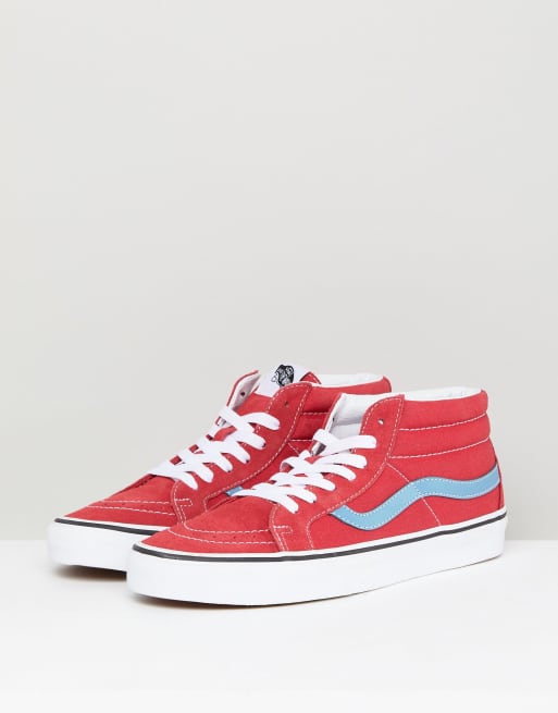 Vans sk8 mid deals reissue red