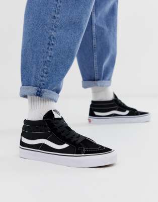 Vans Sk8-Mid sneakers in black - ASOS Price Checker