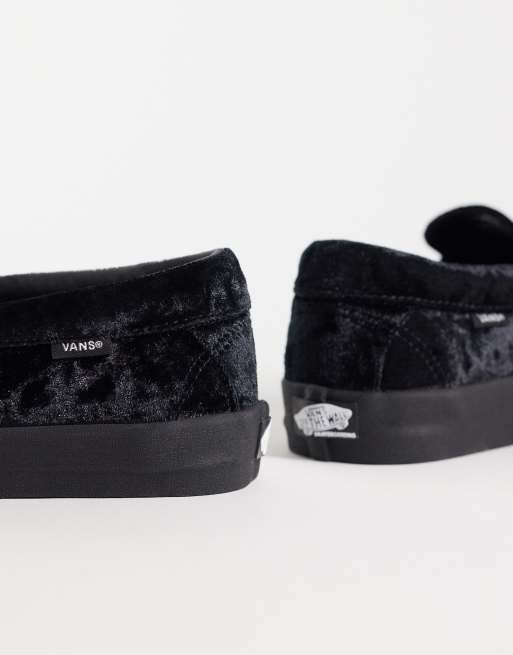 Vans Skate mocassino in velluto nero, 3 di 4