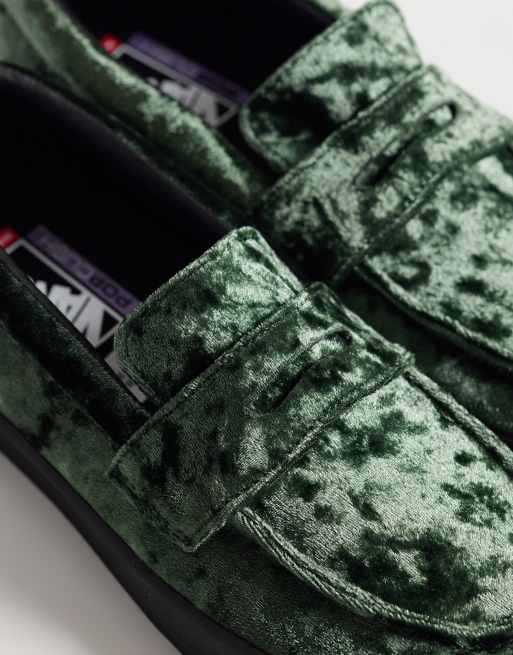 Vans Skate mocassino in velluto verde, 3 di 5