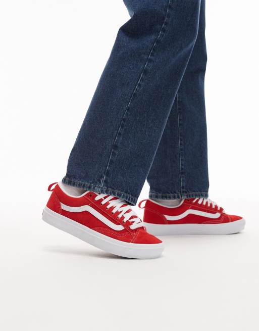 Vans Skate Old Skool 36 trainers in red and white, 5 of 5