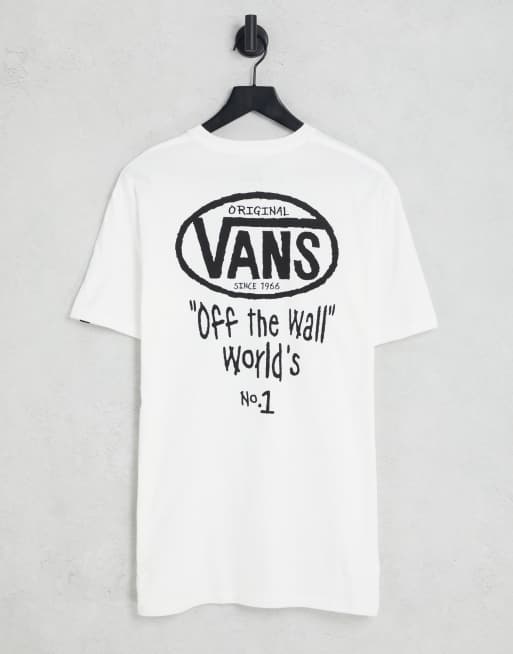 Vans sketch logo back print T-shirt in white