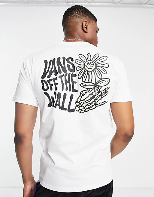 Vans Skull Daze back print t-shirt in white | ASOS