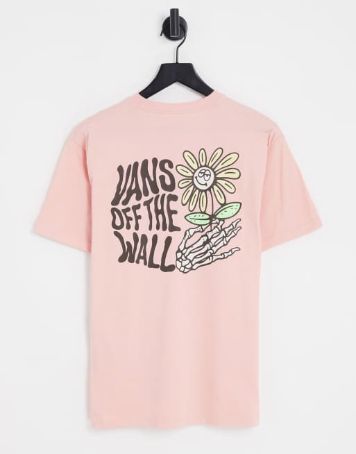 Vans - Skull Daze - T-shirt met print op de achterkant in roze