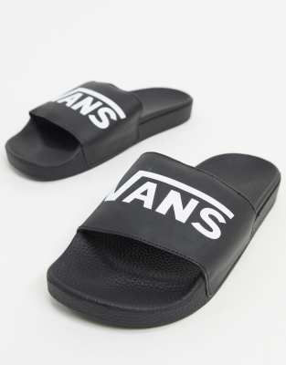 vans slide on black