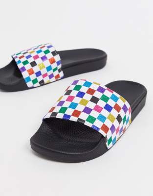 vans rainbow slides