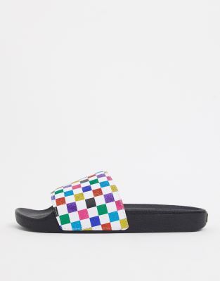 vans slides rainbow