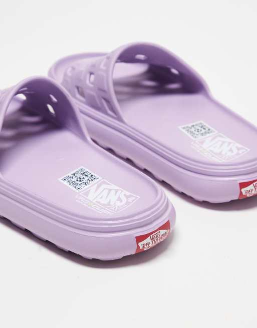 Vans Slide-On VR3Cush Slippers in lichtpaars ASOS
