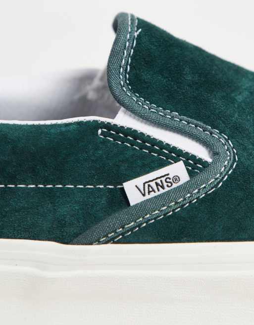 Vans verte outlet daim