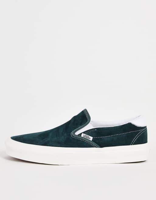 Supermarkt Calamiteit Varken Vans Slip-On 59 suede sneakers in dark green | ASOS