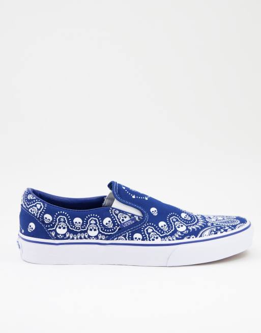 Royal blue slip on on sale vans