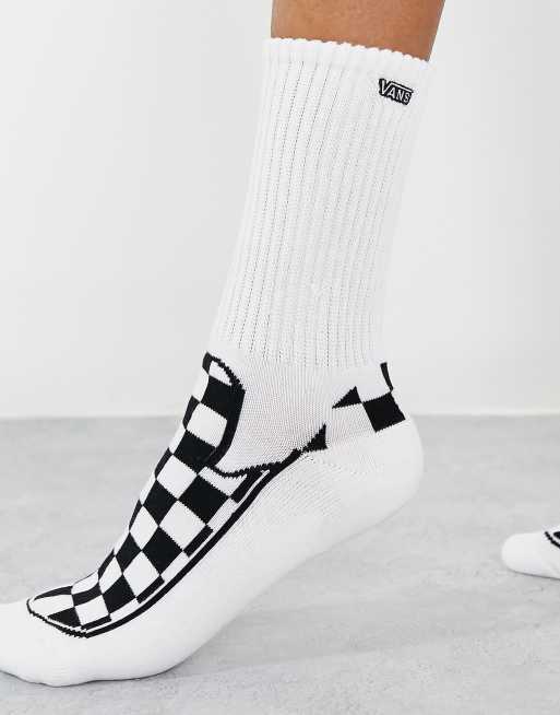 Vans – Slip-On – Białe skarpetki w szachownicę, 4 z 4