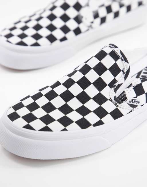 Vans slip on mule 2024 checkerboard