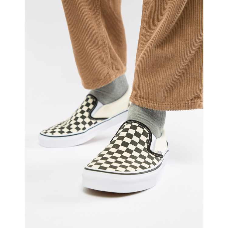 Vans checkerboard slip sale on on feet