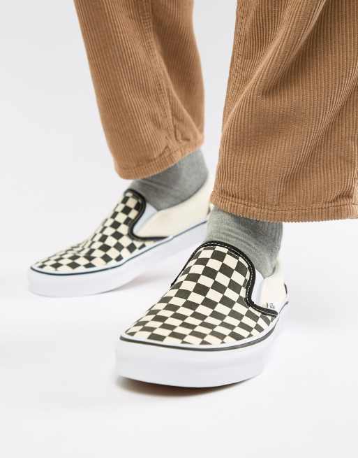 Fracción por otra parte, necesario Vans slip-on checkerboard plimsolls in black veyebww | ASOS