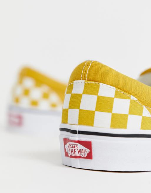 Yellow checkered vans hot sale size 2