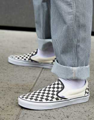 checkerboard vans outfit mens