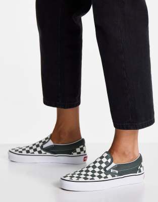 green van slip ons