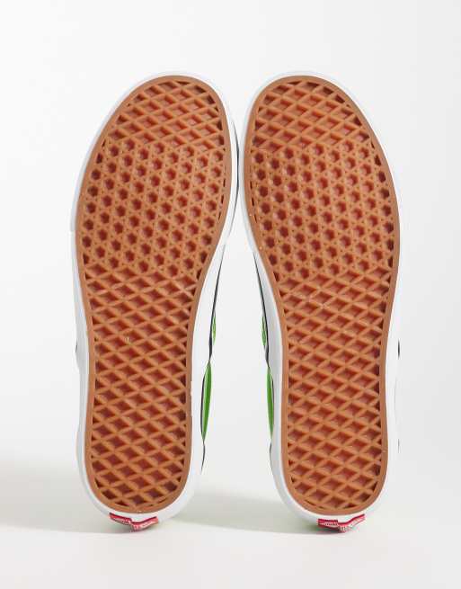 Vans Slip-On checkerboard sneakers in green and white, 4 of 5