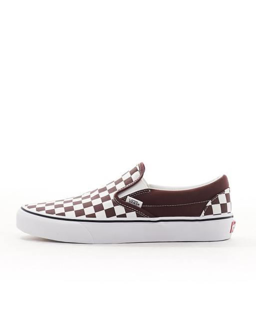 Black and tan checkered vans best sale