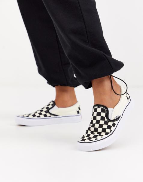 Vans Slip-On Checkerboard trainers in black and white - view 1