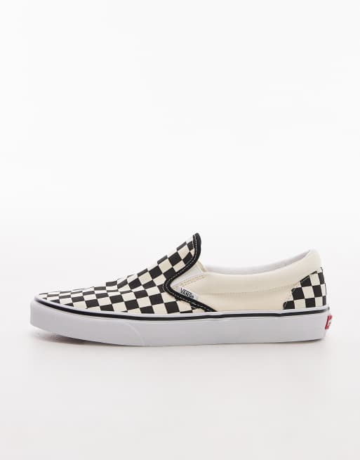 Vans Slip-On checkerboard trainers in black and white ASOS