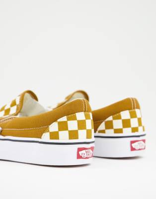 checkered mustard vans