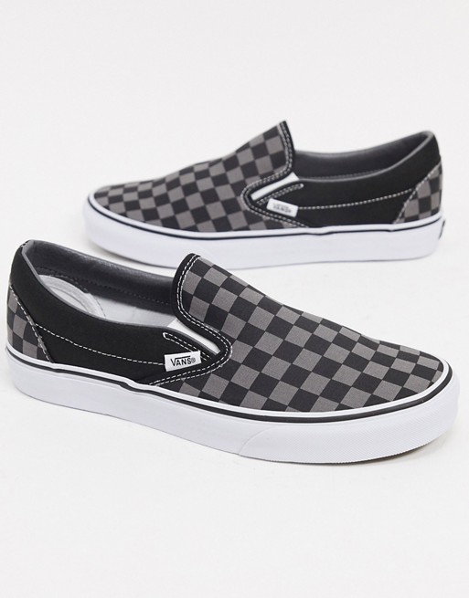 Vans Slip-On checkerboard trainers in grey