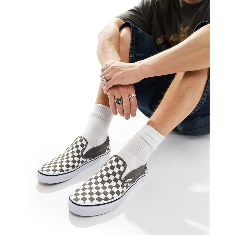 Vans Slip On Color Theory sneakers in checkerboard gray ASOS
