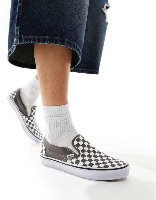 Vans Slip On Color Theory sneakers in checkerboard gray