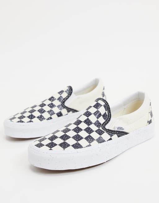 Vans Slip-On confetti sneakers in black/white | ASOS