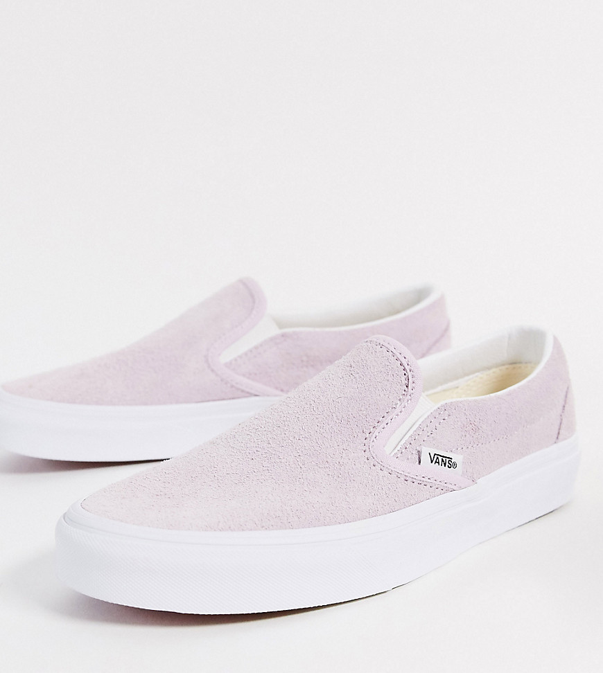 Vans Slip-On hairy suede trainers in lilac Exclusive at ASOS-Purple