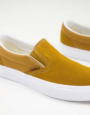 vans mustard slip on