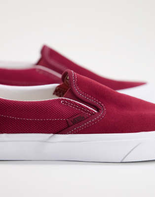 maroon van slip ons