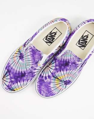 tie dye van slip ons