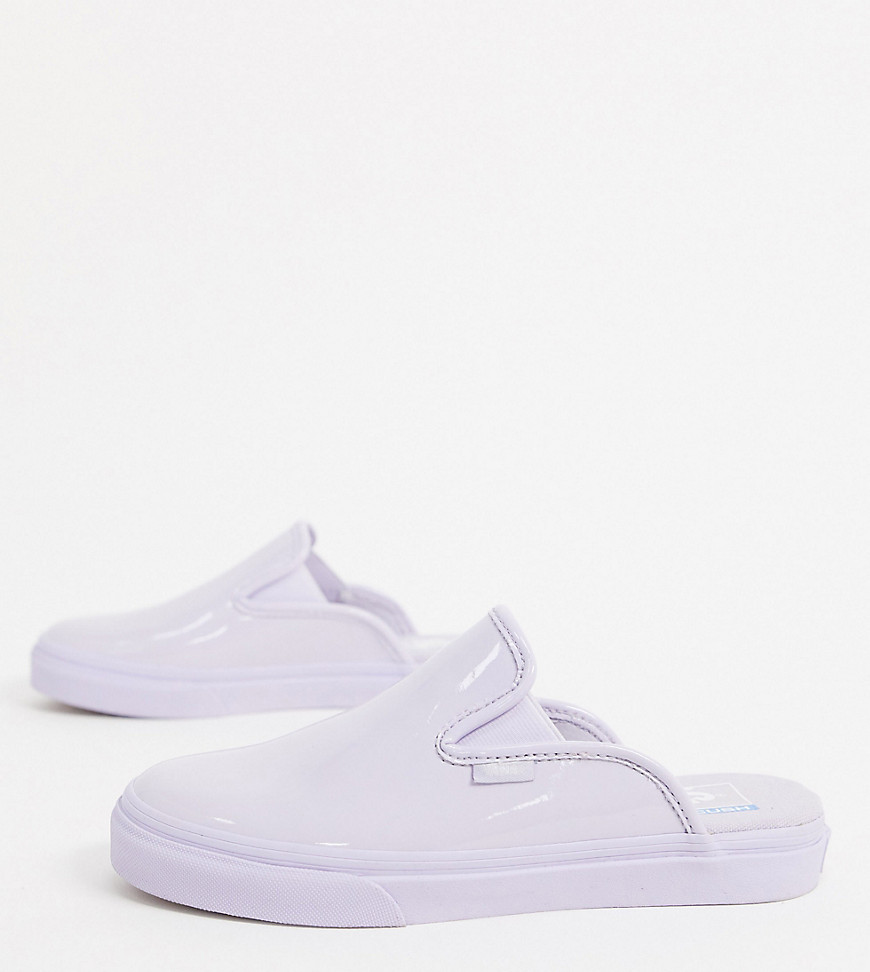 Vans Slip-On patent mule trainers in lilac Exclusive at ASOS-Purple