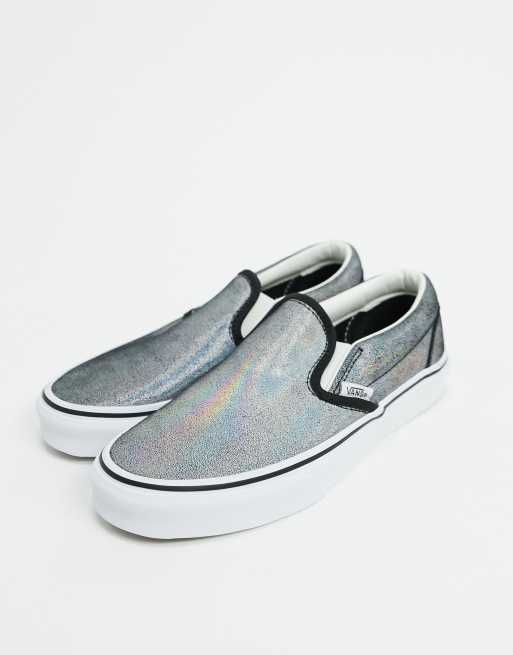 græsplæne forholdsord Bror Vans Slip-On Prism Suede sneakers in black/white | ASOS