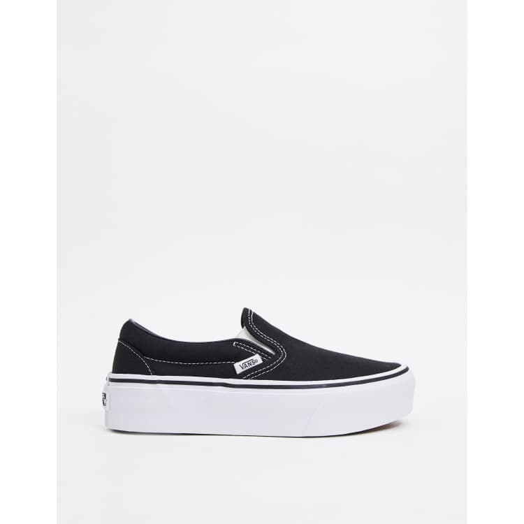 Toestemming timer blaas gat Vans – Slip-on – Schwarze Sneaker mit Plateausohle | ASOS