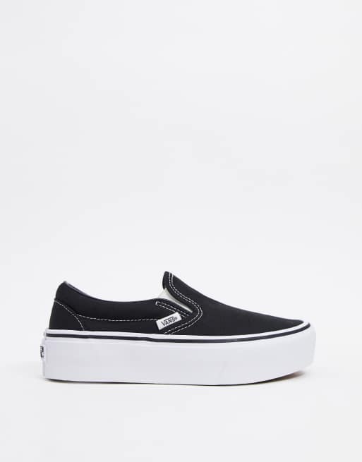 Vans Slip on Schwarze Sneaker mit Plateausohle ASOS