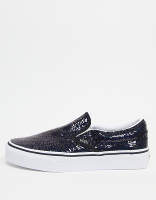 black sequin vans