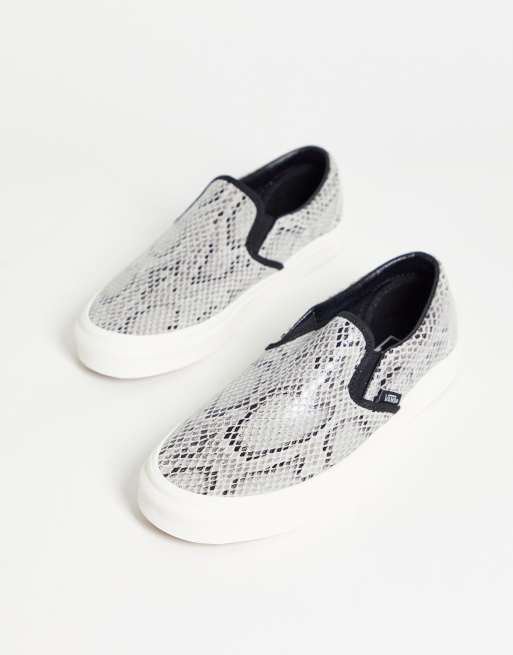 Snake print slip store on vans