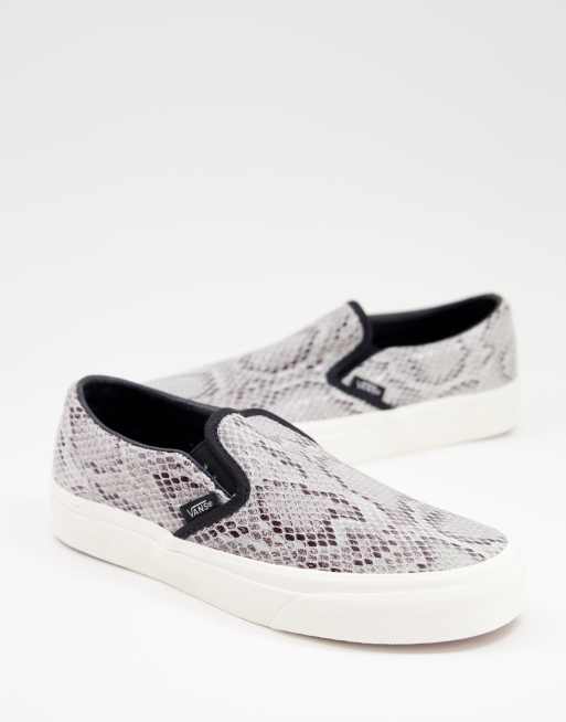 Snake print sale slip on vans