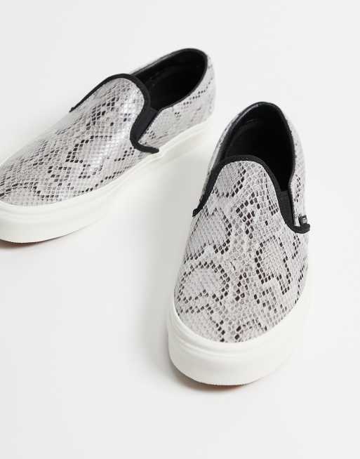 Vans Slip On Snake trainers in grey ASOS